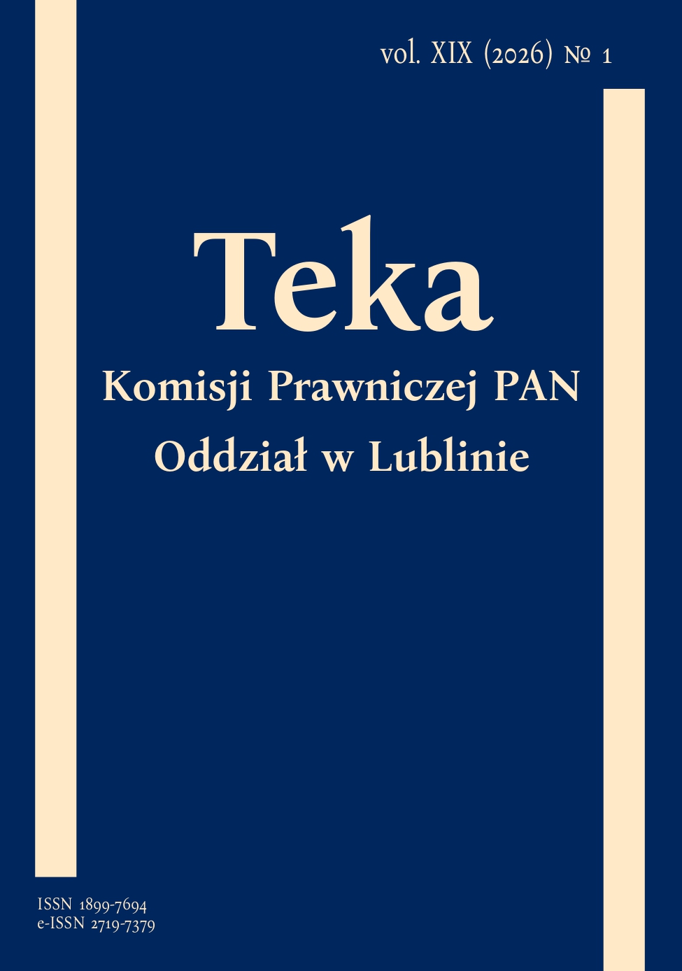 Teka Komisji Prawniczej PAN Oddział w Lublinie