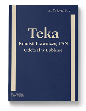 Teka Commission of Legal Sciences Polish Academy of Sciences Branch in Lublin