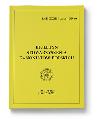 Okładka Biuletynu Stowarzyszenia Kanonistów Polskich