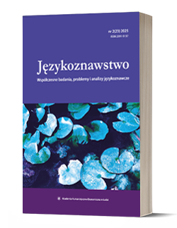 Językoznawstwo, okładka numeru 23/2025